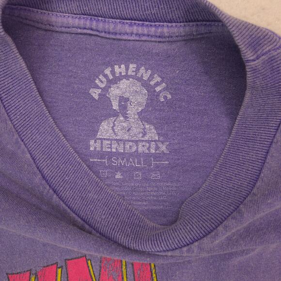 Jimi Hendrix Band Crew Neck Short Sleeve Graphic Shirt Mens Size Small S Purple - Picture 3 of 9